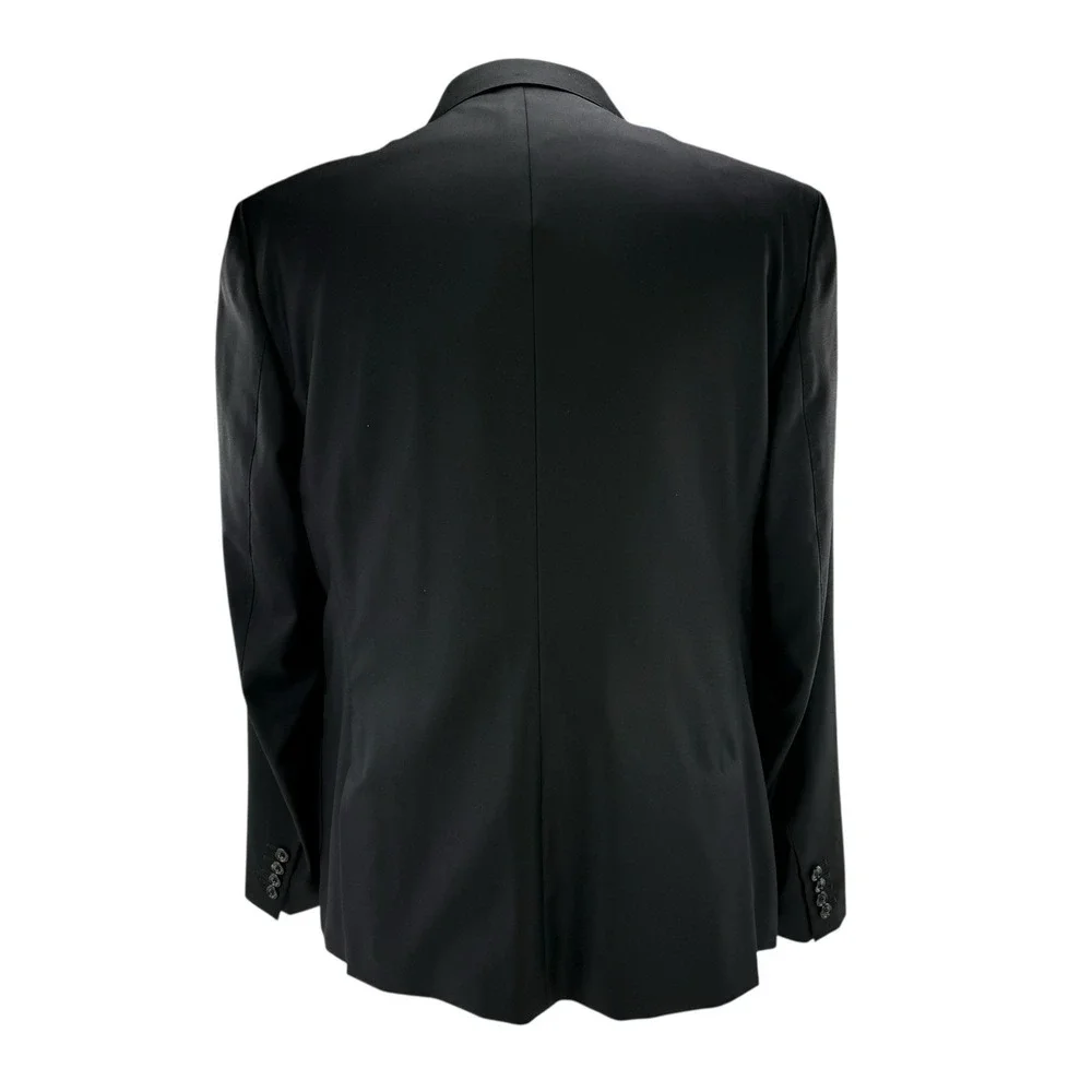 Hardy Aimes Black Wool 2 Button‎ Double Vent Blazer Jacket 46R Heddon Fit NWT